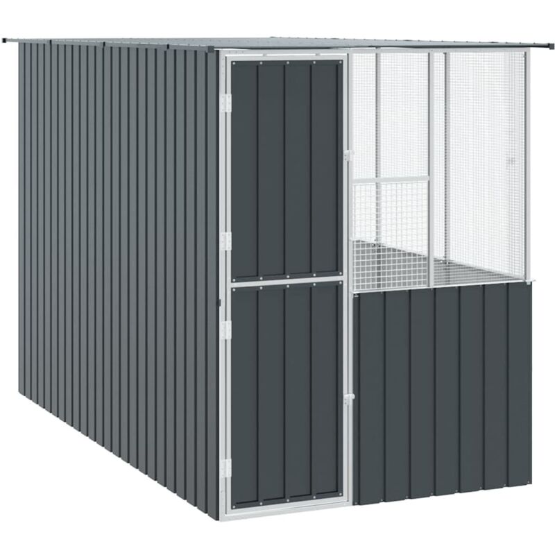 Vidaxl - Cage à oiseaux Anthracite 215x78x200 cm Acier galvanisé