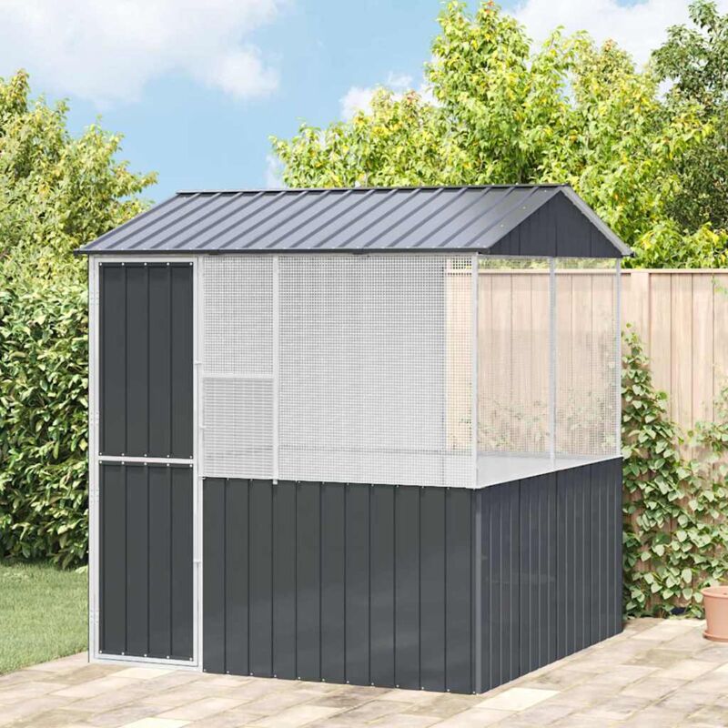 Vidaxl - Cage pour oiseaux Anthracite 215 x 209 x 230 cm Acier galvanisé
