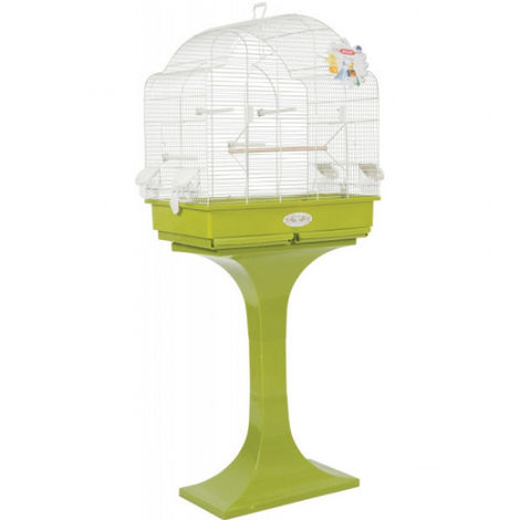 Cage à Oiseaux Avec Pied 68 Cm Coloris Vert Olive