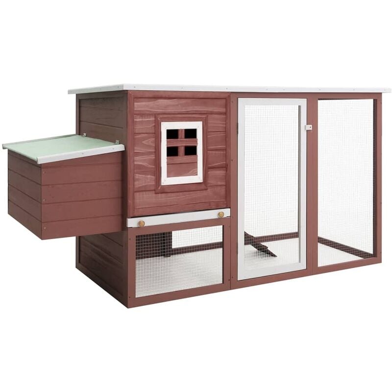 Vidaxl - Poulailler d'extérieur avec 1 nichoir Marron Bois