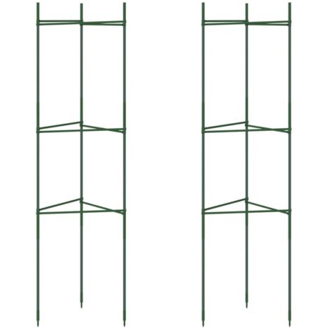 Cage à tomates 2 pcs 116 cm acier et PP CFW70033