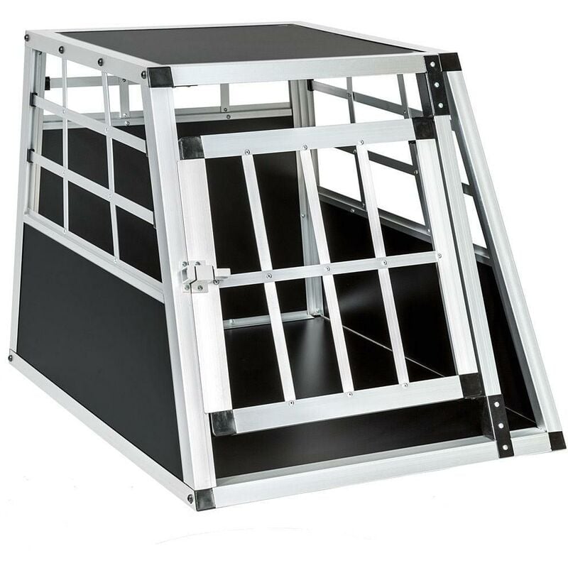 Helloshop26 - Cage box caisse de transport chien mobile aluminium single