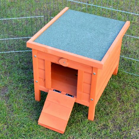 Cage Clapier Enclos lapin Extérieur en Bois Haute Qualité pour lapins 51,5 x 42 x 43 cm « 083 Mini maison »