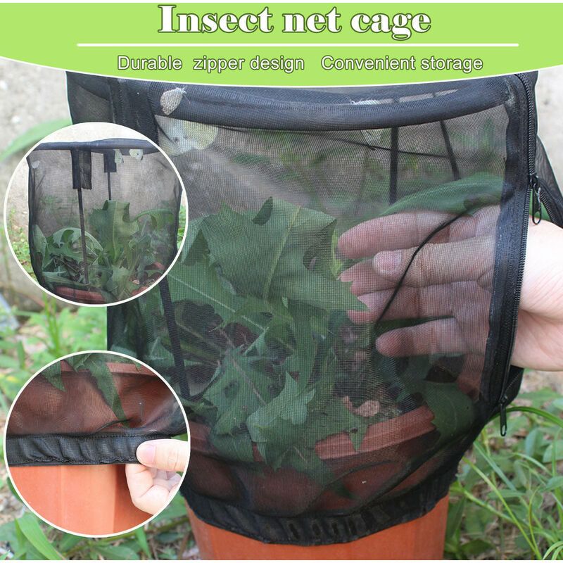 Mallomne - Cage de filet d'insecte Pot de fleur Cage de filet Cage d'ornement d'insecte Cage d'ombre de plante