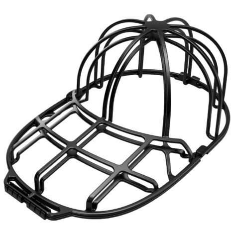 Cage de Lavage pour Casquette, Protecteur de Chapeau pour Lave-linge, Rangement pour Casquettes de Baseball (Noir)