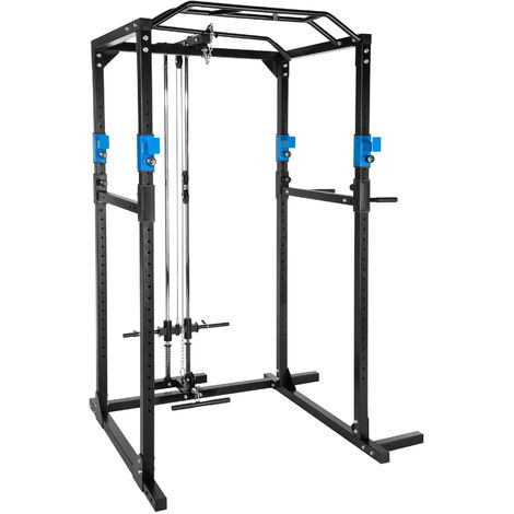 Repose Barre Musculation Support De Haltère Rack à Squat Réglable En  Hauteur 105-160 cm - Noir