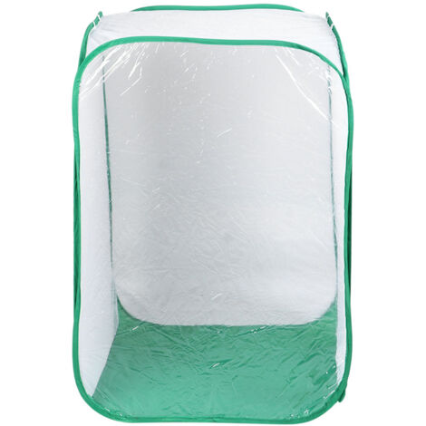 Cage de Protection pour Plantes Pliante et Aérée avec Fermeture Éclair et Toit Transparent