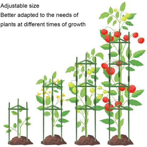 Cage de Support 3Pièces pour Tomates - Treillis Jardinière Léger Triangle en Acier 80cm