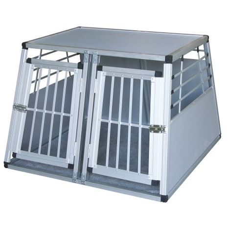 Cage De Transport Chien Double avec Séparation CAG-001 - Cage