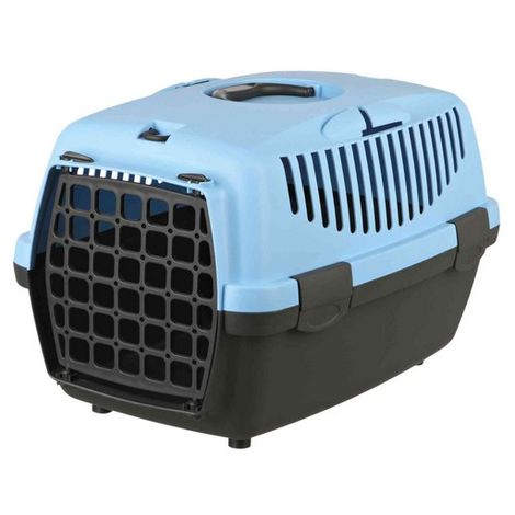Cage de transport Cargo Dog 2 (pour chiens et chats) Désignation : Cage Gris / Bleu | Taille : 55 x 37 x 34 cm FOT 3982-2