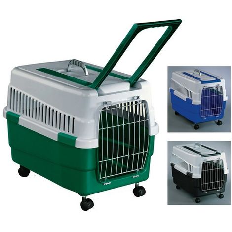 Chariot flexible tout terrain pour cage de transport de chien