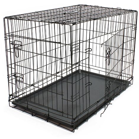 Cage de Transport pliable en Fil métallique Petits animaux Caisse de Transport métallique Taille XL