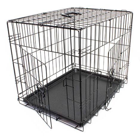 Cage de Transport pliable en Fil métallique Petits animaux Caisse de Transport métallique Taille XS