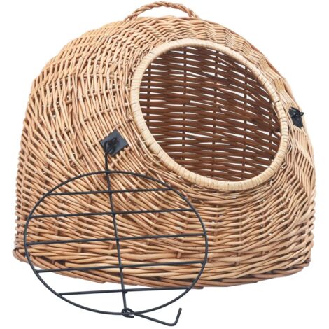 Cage de transport pour chats 60x45x45 cm Saule naturel vidaXL