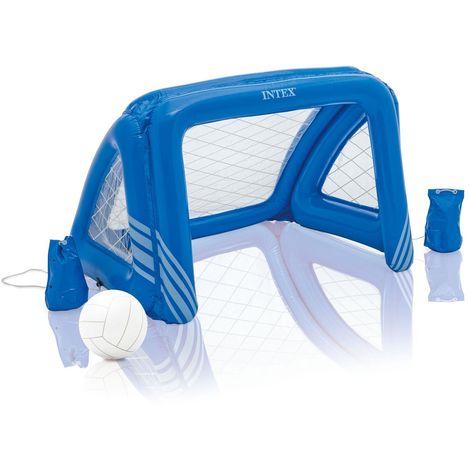 Cage de water-polo gonflable avec ballon - 140 x 89 x 81 - Bleu