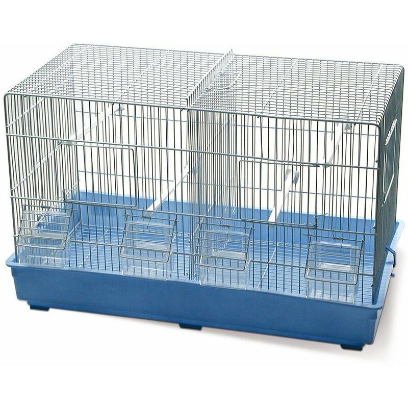 Cage d'éclosion de taille moyenne complète avec mangeoires à couverts et séparateur