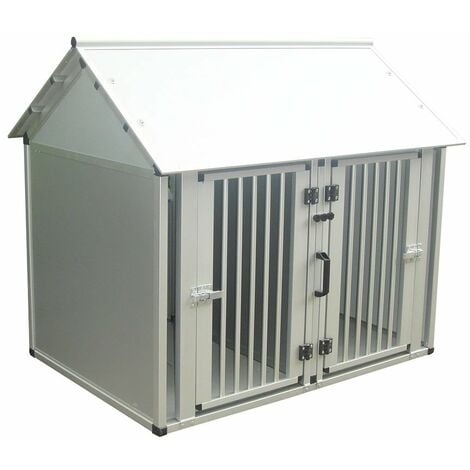 Cage double en aluminium pour chiens et chats Ferribiella