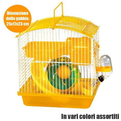 Cage En Forme D'arche Avec Accessoires En Métal Pour Hamster Différentes Couleurs