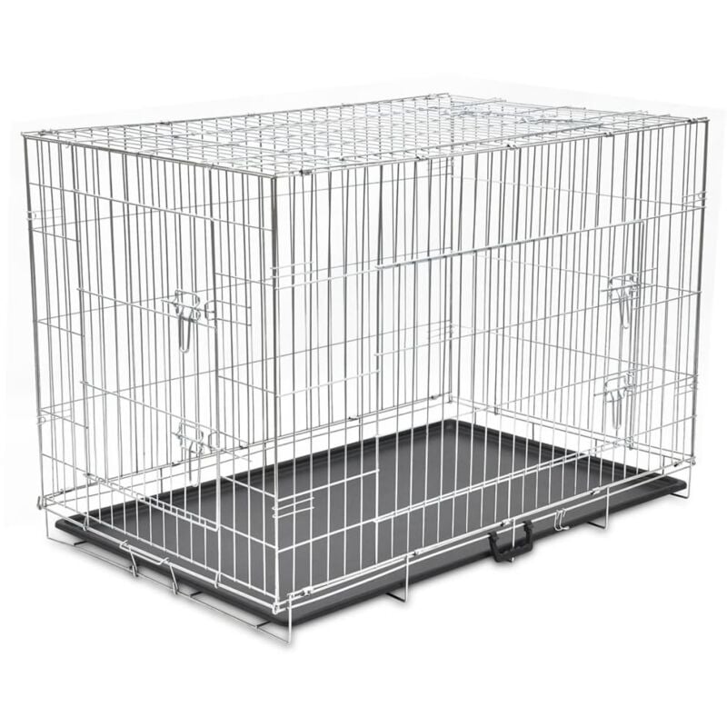 Cage métallique et pliable pour chiens xxl Vidaxl