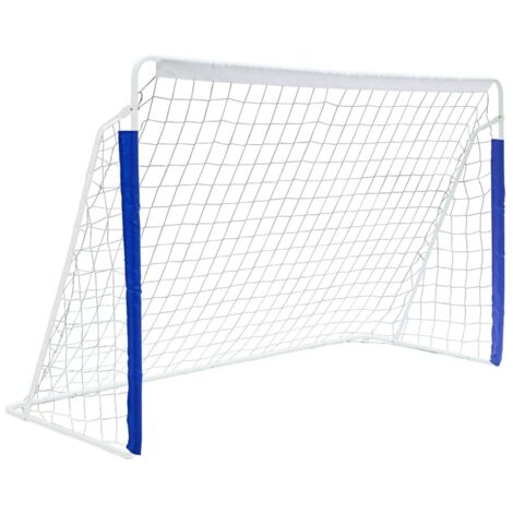Cage et but de football portable-base métal pliable et filet-sac de transport-installation rapide-intérieur et extérieur 243.8x91.5x152.4(cm)