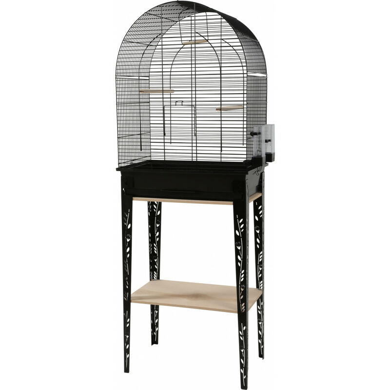 Cage et meuble CHIC PATIO. taille L. 53 x 33 x hauteur 144 cm. couleur noir.