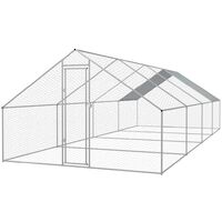 Cage extérieure pour poulets Acier galvanisé 3 x 8 x 2 m