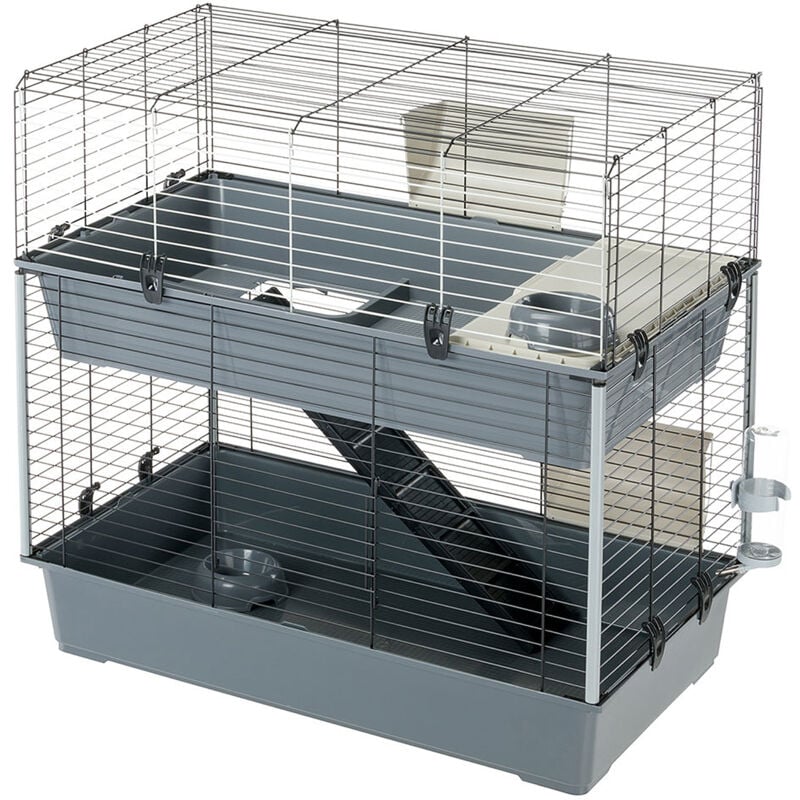 RABBIT 100 DOUBLE Cage à 2 étages pour lapins. Variante RABBIT 100 DOUBLE - Mesures: 95 x 57 x h 93,5 cm - - Ferplast