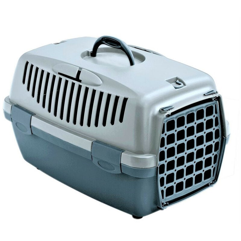 Cage gulliver 1, bleu arctique 48 x 32 x 31 cm, transport chien max 6 kg Animallparadise
