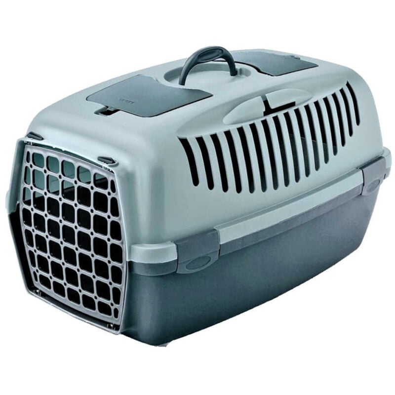 Cage gulliver 3, bleu, taille 40 x 61 x 38 cm, transport pour chien max 12 kg. - animallparadise
