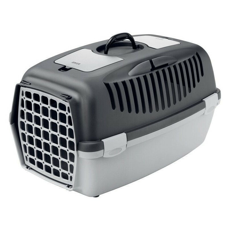 Cage gulliver 3, gris, taille 40 x 61 x 38 cm, transport pour chien max 12 kg Animallparadise