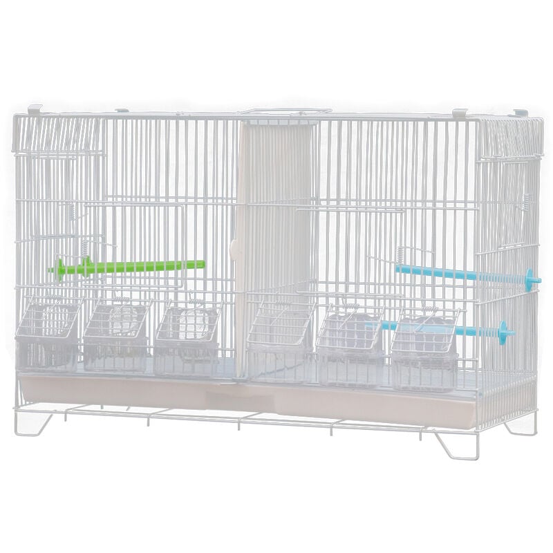 Cage Oiseau Cage d'elevage avec système de Porte Guillotine Cage pour Perruches Pinsons Cockatiels Conures Inséparables Canaris Perroquets 602639.5cm