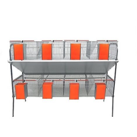 CAGE PER MODELLO Economico Rabbit-4 con Caset. 2 piani 8 dipartimenti
