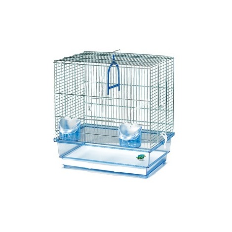 Cage Petit Oiseau Alfa 3 Chromé 40 X27 X43cm S