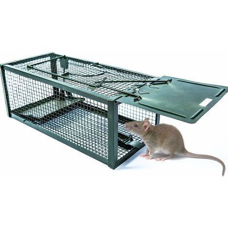 Cage piege Rat, piège à Souris,Grand piège à Souris utilisé pour Attraper des Rats intérieurs et extérieurs, des écureuils, des Lapins, des Taupes et d'autres rongeurs