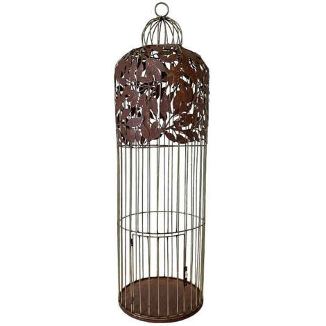 Cage plantes marron fer 31x31x101cm