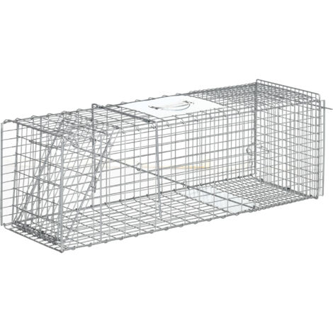 Cage pliable en acier pour rats, souris et loutres, 93x31x34,5 cm, argent