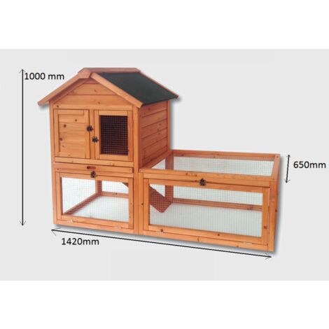 Cage Poulailler Clapier Lapinière En Bois Wc