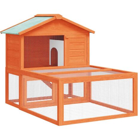 Cage pour animaux - Clapier Poulailler pour lapins poulets Bois BV785450 - BonneVie