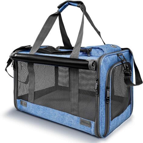 Cage pour animaux de compagnie bleue 4726,529 cm 1 cage pour animaux de compagnie pour chiots et chatons à bords souples lavable voyage extérieur