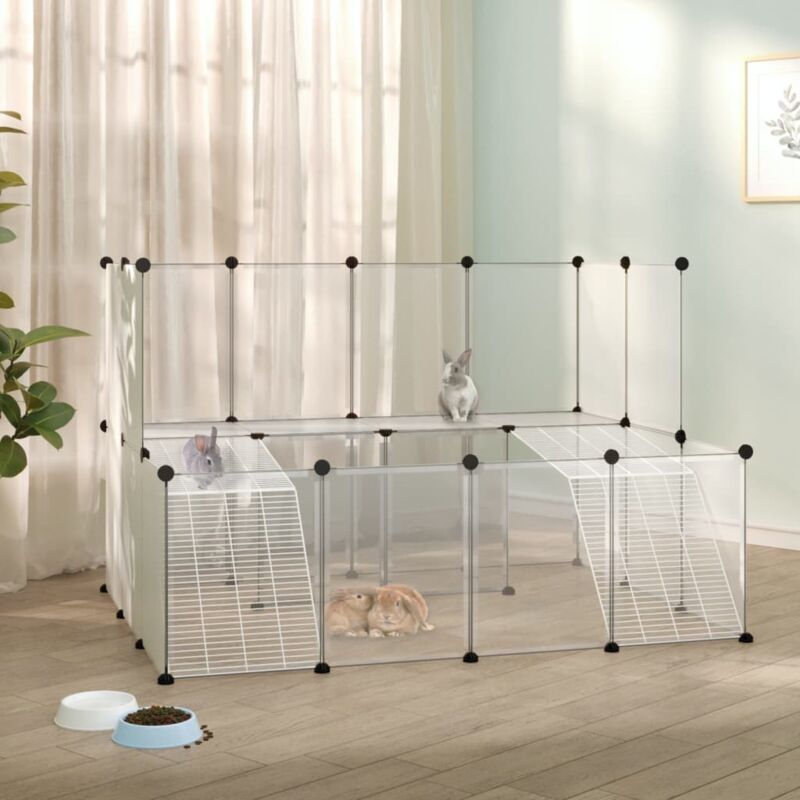 Jinlefu - Cage pour petits animaux Transparent 143x107x93 cm pp et Acier