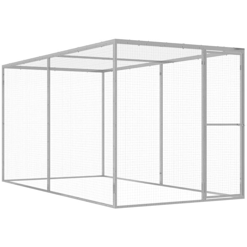 Vidaxl - Cage pour chat 3x1,5x1,5 m Acier galvanisé