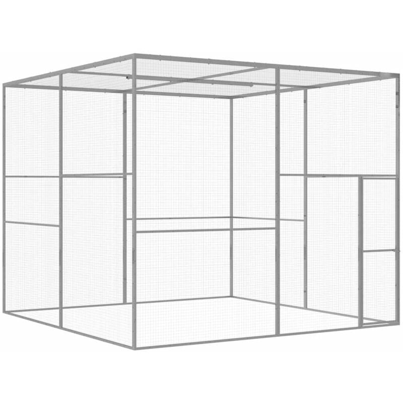 Vidaxl - Cage pour chat 3x3x2,5 m Acier galvanisé