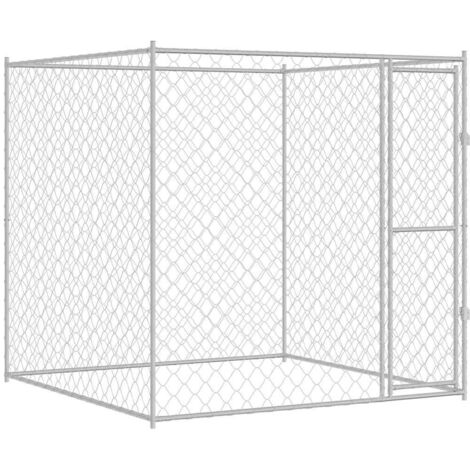 Cage pour chien 2 x 2 x 2 m Acier CFW36298