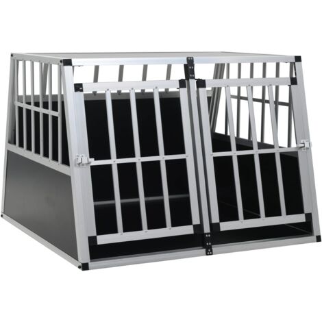 Cage de transport DogBox Pro DOUBLE BISEAUTEE (2 chiens). Pour le voyage en  voiture, train ou en avion pour chien et chat