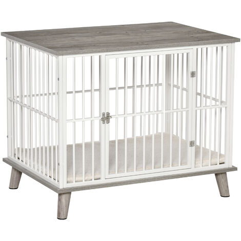 VEVOR Cage pour Chien 1041x599x919 mm Meuble Cage Chien en Bois Moderne  Intérieur Multi-usages avec Double Porte et Cubes de Stockage pour Chiens  Grande/Moyenne Taille Jusqu'à 31 kg, Marron Rustique