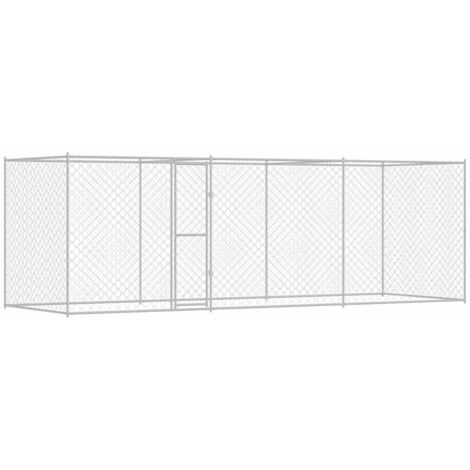 Cage pour chien Argent 600 x 200 x 256 cm Acier galvanisé CFW66398