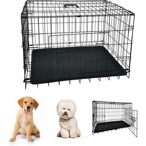 VEVOR Cage pour Chien Robuste 107x77x94 cm Cage de Transport en