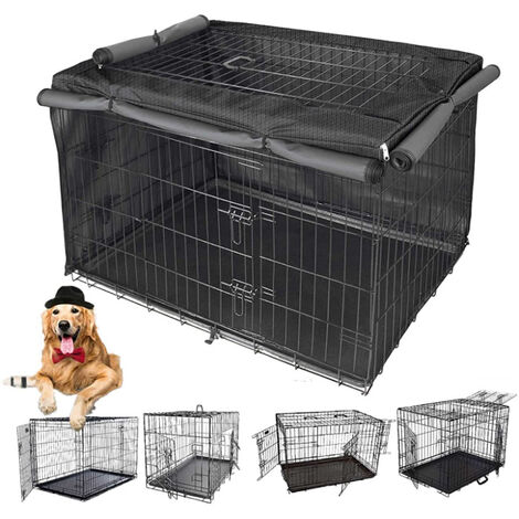 vidaXL Cage pour chien avec roues et toit Acier 102x72x85 cm