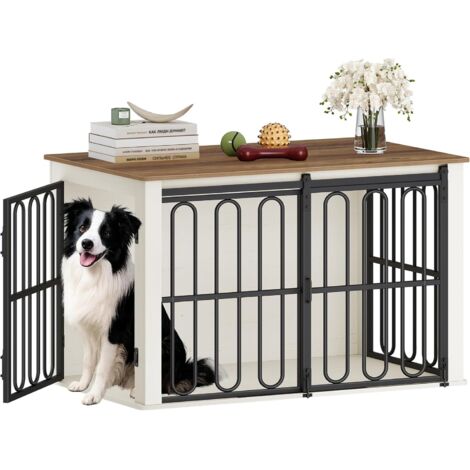 Cage pour Chien pour la Maison avec Porte Coulissante, 2 Portes