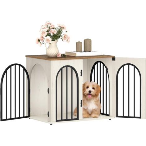 Cage pour Chiens, Niche Moderne pour Chiens Intérieur,3 Portes